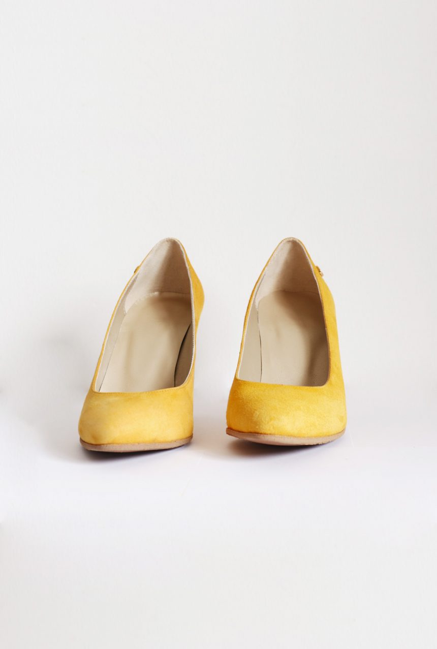 Mustard Yellow Suede Stilettos | Small Shoes by Cristina Correia