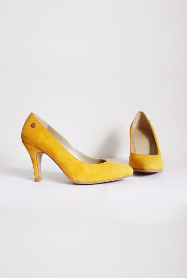 Mustard Yellow Suede Stilettos | Small 