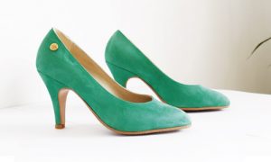 Emerald Green Suede Pumps