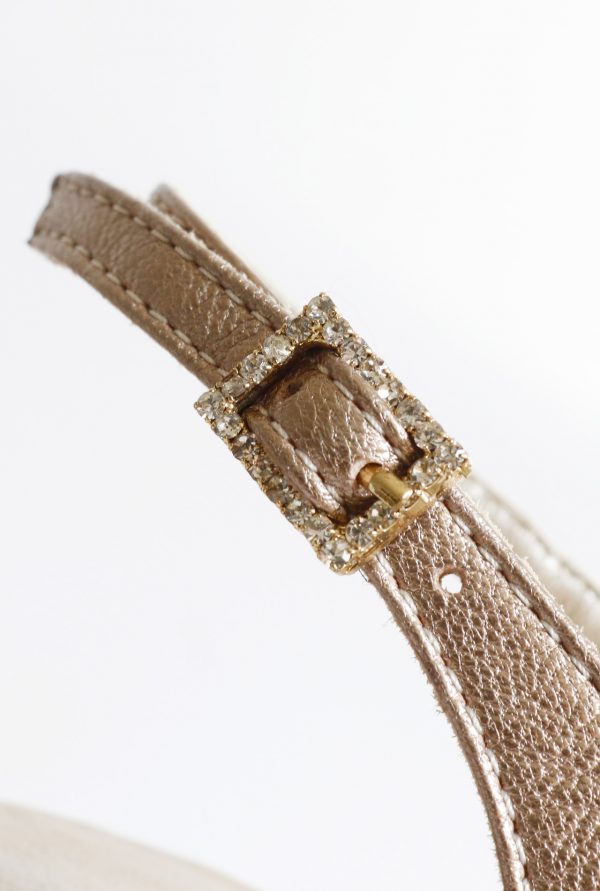 Gold Crystal Buckle Detail